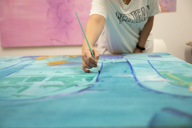 Yasaman Mollasalehi in the studio